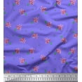 thumbnail image 1 of Soimoi Purple Rayon Fabric Leaves & Floral Artistic Decor Fabric Printed Yard 56 Inch Wide, 1 of 1