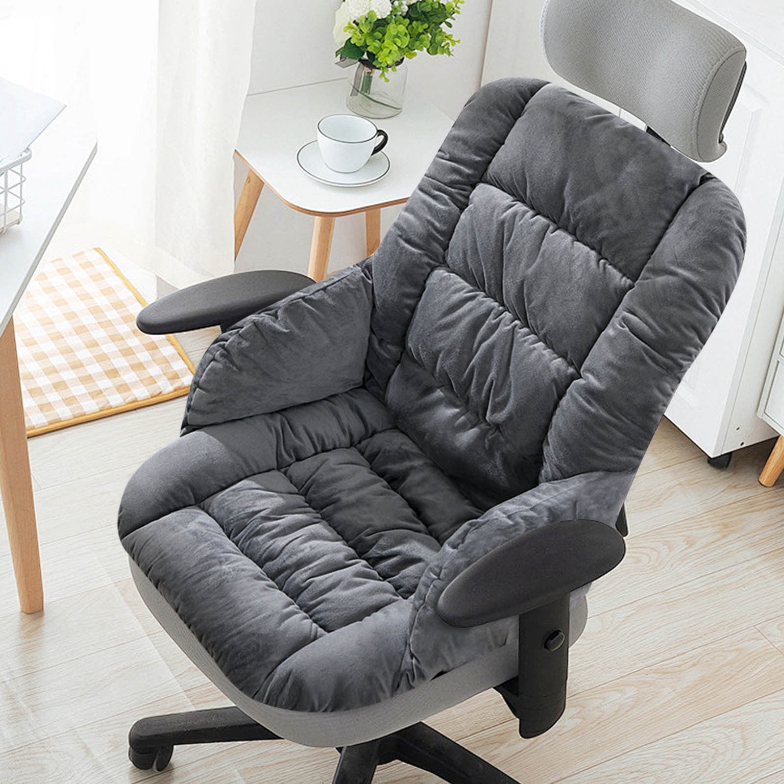 Heated Seat Cushion, Office Chair Heating Pad, Heated Seat Pad, Winter Integrated Heating Cushion (18x16 In) - Office Long-Period Sitting Waist Protection