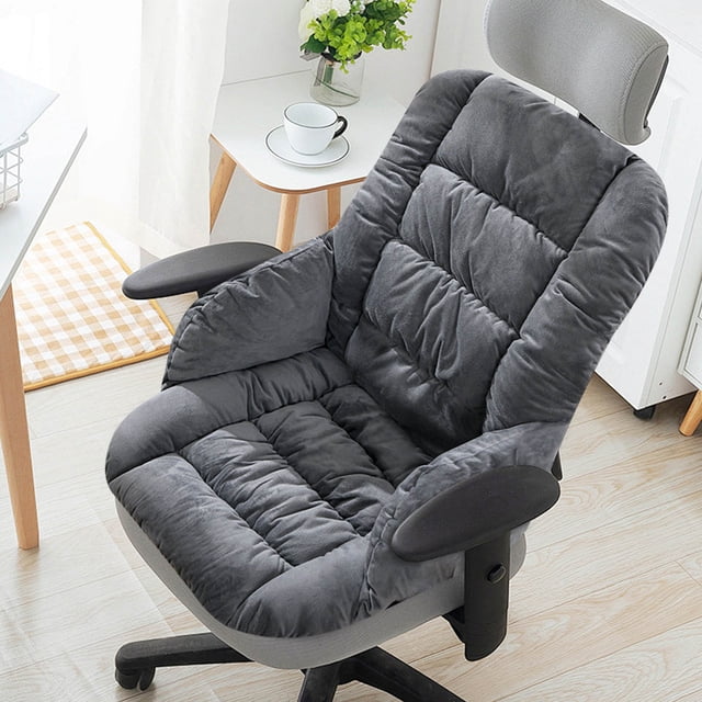 Cojín de invierno con soporte lumbar | Cojín calefactable y aislante para silla de oficina, ideal para sentarse durante largos periodos | Cálido y acogedor para el hogar, el coche y el escritorio