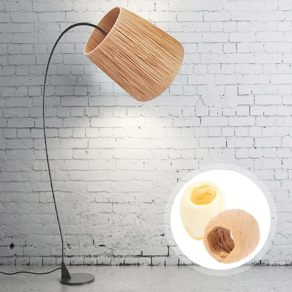 HEMOTON Durable Yellow Paper Raffia Ribbon for DIY Crafts and Gift Wrapping 2 Meters per Roll