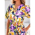 thumbnail image 4 of Vestido Dowerme de verano para mujer, casual, cuello en V, estampado floral, maxi con bolsillos, 4 of 8