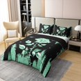 thumbnail image 3 of Green Rose 100% Cotton Duvet Cover,Glitter Sequins Pattern Bedding Set Full,Romantic Rose Bed Sets,Rustic Rose Leaf Quilt Cover with 2 Pillowcases Bedroom Decor,no Comforter, 3 of 6