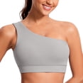 thumbnail image 1 of Top deportivo Butterluxe de un solo hombro CRZ YOGA gris talla grande, 1 of 3
