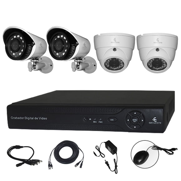 Kit Cctv Ahd Video Hd Dvr KITEAH041080BDA 4 Camaras Con Microfono Audio