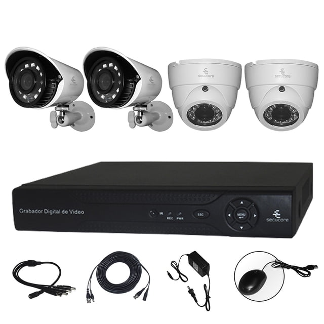 Kit Cctv Ahd Video Hd Dvr KITEAH041080BDA 4 Camaras Con Microfono Audio