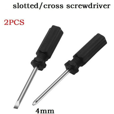 

2pcs Mini slotted/cross Screwdriver 4mm+ 4mm- home DIY Hand Repair Tools