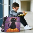 thumbnail image 6 of Zipper Binder 3 Rings Stationery Office Files Daily Organizer File Folder Storage Bag Starry Cute Black Cat, 6 of 8
