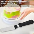 thumbnail image 2 of Orixr 3PCS Cake Decorating Spatula Set Stainless Steel Blade 6", 8", 10" Offset Angled Baking Tool For Icing Frosting Cake Dessert Kitchen Utensils, 2 of 6