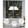 thumbnail image 3 of Forest Deer Kitchen Curtains Sets 24 Inch Length with Valance, Farmhouse River Vintage Elk Swag Valances and Tiers Curtain Set Drapes Swag Curtains for Living Room, Bathroom, Bedroom, Cafe, 3 of 6