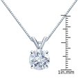 thumbnail image 3 of 14K Rose Gold Round 4-Prong Solitaire Moissanite Pendant Necklace (3ct TGW, 9.5mm, White) 16 to 18-inch by Diamond Wish, 3 of 4