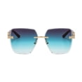 thumbnail image 2 of Gafas de Sol Shiratori Sin Montura con Borde Cortado para Mujer, Degradado Verde, 2 of 2