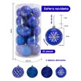thumbnail image 2 of Esfera Navideña Grande IMAR 4 Diseños 20 Piezas 9cm Azul, 2 of 6