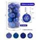 thumbnail image 2 of Esfera Navideña Grande IMAR 4 Diseños 20 Piezas 9cm Azul, 2 of 6