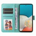 thumbnail image 3 of Mantto for Samsung Galaxy A53 5G Wallet Case,[Kickstand][Wrist Strap][Card Holder Slots] Flower Floral Embossed PU Leather Flip Cover for Galaxy A53 5G Case, Green, 3 of 9