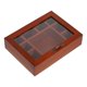 thumbnail image 3 of Vintage Wooden Jewelry Box with Acrylic Lid Multicompartment Storage Organizer for Rings Bracelets Gems 9 Compartments, 3 of 4
