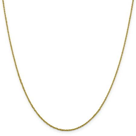 14k Yellow Gold 16in 1.30mm Sparkle Singapore Necklace Chain