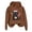 Coffee, variant on Christmas Black Cat Hoodies for Women 2025 Long Sleeve Cute Kitten Graphic Hooded Sweatshirt for Cat Lovers Pullover Tops