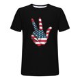 thumbnail image 3 of qucoqpe Patriotic Shirts for Men 4th of July Sports Short Sleeve T-Shirts Independence Day America Flag Tops Graphic Tees, 3 of 5