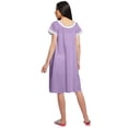 thumbnail image 4 of Moomaya Short Sleeve Nightdress For Ladies Printed Button Placket Nightwear, 4 of 4