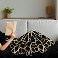 thumbnail image 3 of Mandala Soft Flannel Fleece Throw Blanket, Abstract Golden Yellow Toned Ornament on Dark Backdrop, Cozy Plush for Indoor and Outdoor Use, 60" x 80", Black Mustard, by Ambesonne, 3 of 5