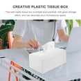 thumbnail image 3 of Caja de pañuelos de plástico práctica, contenedor de almacenamiento de papel Simple para el hogar y el coche, 1 ud., 3 of 6