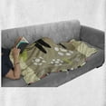 thumbnail image 6 of Dragonfly Soft Flannel Fleece Throw Blanket, Floral Pattern with Abstract Daisies Nature Wildlife Inspired Colorful Print, Cozy Plush for Indoor and Outdoor Use, 50" x 60", Multicolor, by Ambesonne, 6 of 6