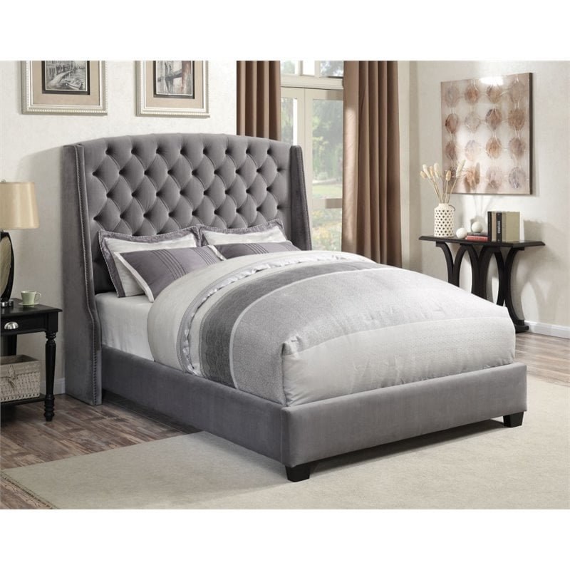 Stonecroft Furniture Davis Upholstered, Wingback Bed Queen