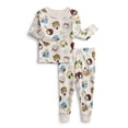 thumbnail image 4 of Wonder Nation Toddler Boys or Girls Cotton Long Sleeve Top and Pants Pajama Set, 6-Piece, Sizes 12M-5T, 4 of 7