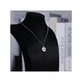 thumbnail image 4 of 925 Sterling Silver Convertible Clover Petal Necklace, Square Turquoise Pendant Necklace with Foldable Four-Heart, Vintage Hypoallergenic Artistic Jewelry Gifts for Women, 4 of 5