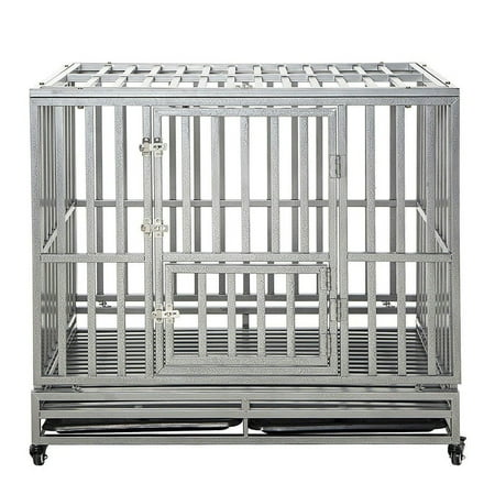 UPC: 0604787076991 | SMONTER Heavy Duty Dog Crate I Shape Strong Metal Kennel for Large Dogs