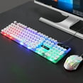 thumbnail image 6 of kkbbma under $5 Gaming Keyboard and Mouse, Keyboard and Mouse Combo, GTX300 Punk Mechanical Feel Keyboard Mouse, USB Wired Backlit Gaming Kit, 104 Key Suspension Keyboard, RGB Luminous E-sports Set, 6 of 7