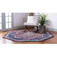 thumbnail image 2 of Unique Loom 3153864 7 ft. 11 in. x 7 ft. 11 in. Helios Utopia Octagon Rug, Navy Blue, 2 of 2