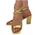 thumbnail image 6 of HOSHOSE Women's Heel Sandals Fish Mouth Summer Dress Shoes Wide Width High heels, 6 of 6