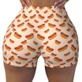thumbnail image 2 of Salouo Hot Dog 2 Print Women's Athletic Shorts,Booty Shorts Biker Shorts High Waisted Elastic Workout Shorts for Yoga Gym Running Sports-Medium, 2 of 8