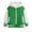 Green, variant on Boys & Girls Hooded Varsity Jacket Color Block Button Down Baseball Jackets Striped Rib Trim Kids Casual School Bomber Coat