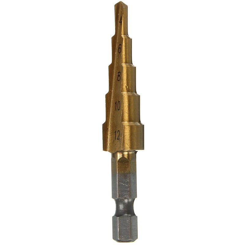 BCLONG 412mm 420mm 432mm HSS Step Cone Drill Bit Hole Cutter Dint
