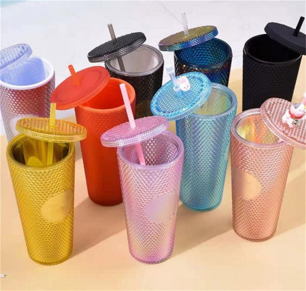 ChirpCo Studded Tumbler With Lid And Straw, Tumbler Cup for Iced Coffee,  Smoothie, Water and More, R…See more ChirpCo Studded Tumbler With Lid And