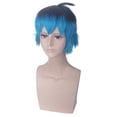thumbnail image 2 of Peluca para cosplay Luka Anime sintética, negra y azul degradada, 30 cm, 2 of 4