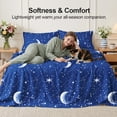 thumbnail image 4 of Flymme Queen Size Celestial Sheet Set Blue, Soft Breathable Moon & Star Bedding for Bedroom Decor,Includes 1 Fitted Sheet, 1 Flat Sheet and 2 Pillowcases, 4 of 8