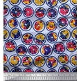thumbnail image 1 of Soimoi Poly Georgette Fabric Lemon Slice & Texture Printed Fabric 1 Yard 52 Inch Wide, 1 of 2