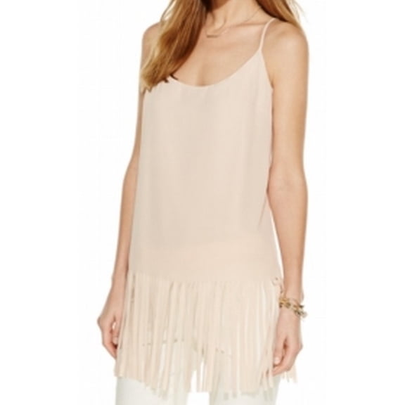 Vince Camuto NEW Beige Womens Size Medium M Fringe Tunic Tank Top