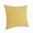 thumbnail image 5 of Ox Bay 20" x 20" Hand-Woven Yellow Bordered Organic Cotton Pillow Cover, 5 of 9