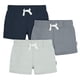 thumbnail image 1 of Shorts Gerber para bebé niño y niño pequeño, 3 unidades, de punto, para poner, talla 3T, azules, 1 of 6