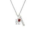 thumbnail image 2 of Delight Jewelry Silvertone Love with Maroon Paw Silvertone Be Strong and Courageous Bar Charm Necklace, 23", 2 of 4