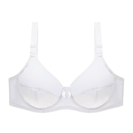 SNOWSONG Clearance! Bras for Women  Women s Large Size Smooth Bra Comfort Sexuality Womens Adjustable Bra  Everyday Bras  Push up Bra  Wireless Bras 1PC Bra White 38