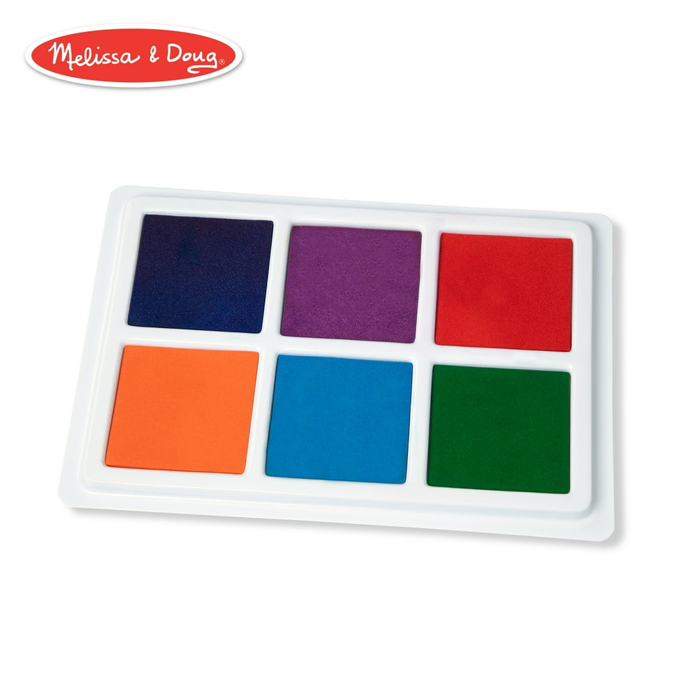 Melissa & Doug Jumbo MultiColored Stamp Pad With 6 Washable Inks (Arts