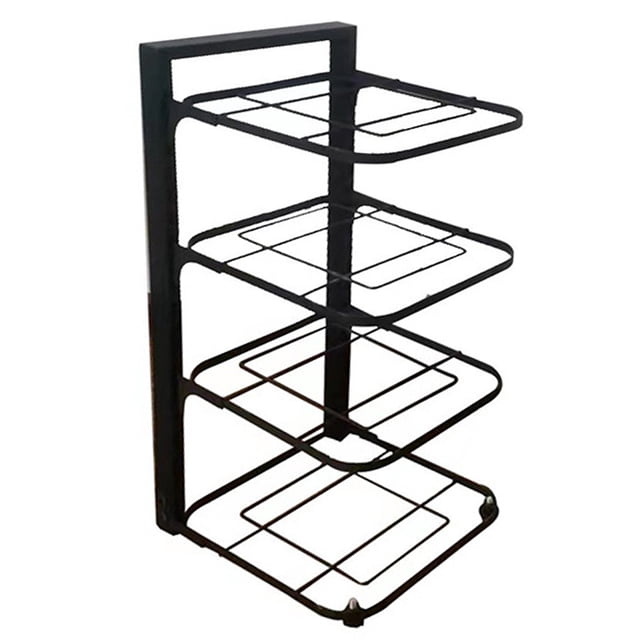 Carbon Steel Storage Shelf,Kitchen Storage Shelf Carbon Kitchen Potand Pan Holder Kitchen Cookware Holder Rack Stylish and Modern
