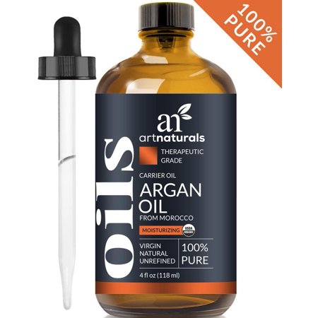 Argan Oil (4oz) - 100% Organic Cold Pressed Moroccan Carrier Oil for Skin &