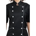 thumbnail image 2 of Warrior Point Women's Chef Coat, Short Sleeve Chef Jacket, Uniform for Food Service, Caterers, Bakers, 2 of 7