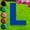 Blue, variant on Green Letter L 20 inches tall
